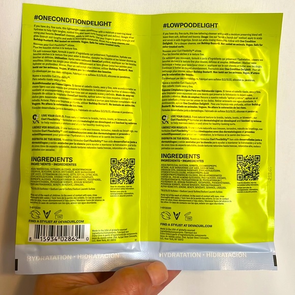 DevaCurl Shampoo & Conditioner Travel Size Packettes - Picture 2 of 4